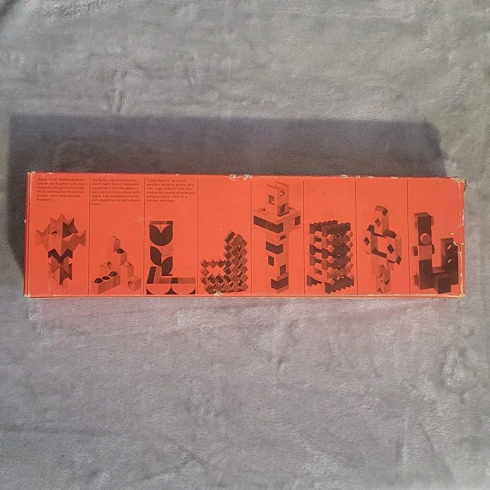 Vintage Naef-Spiel Wooden Blocks Nr 9401 Kurt Naef Switzerland Modular Puzzle